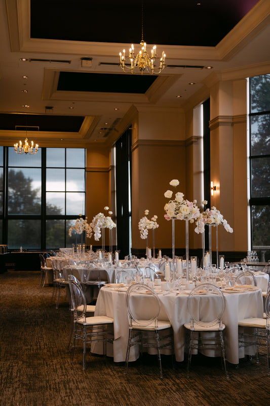 Wedding centrepieces at Swaneset 