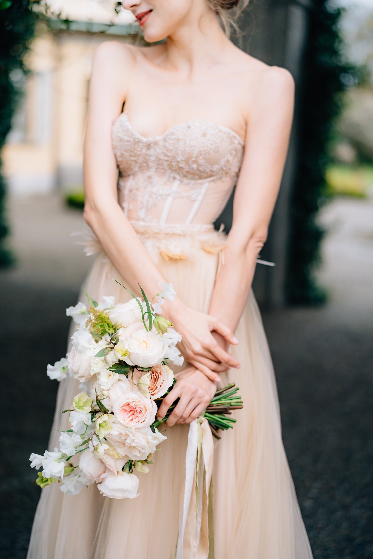 luxury bridal bouquet with fresh seasonal flowers in Vancouver