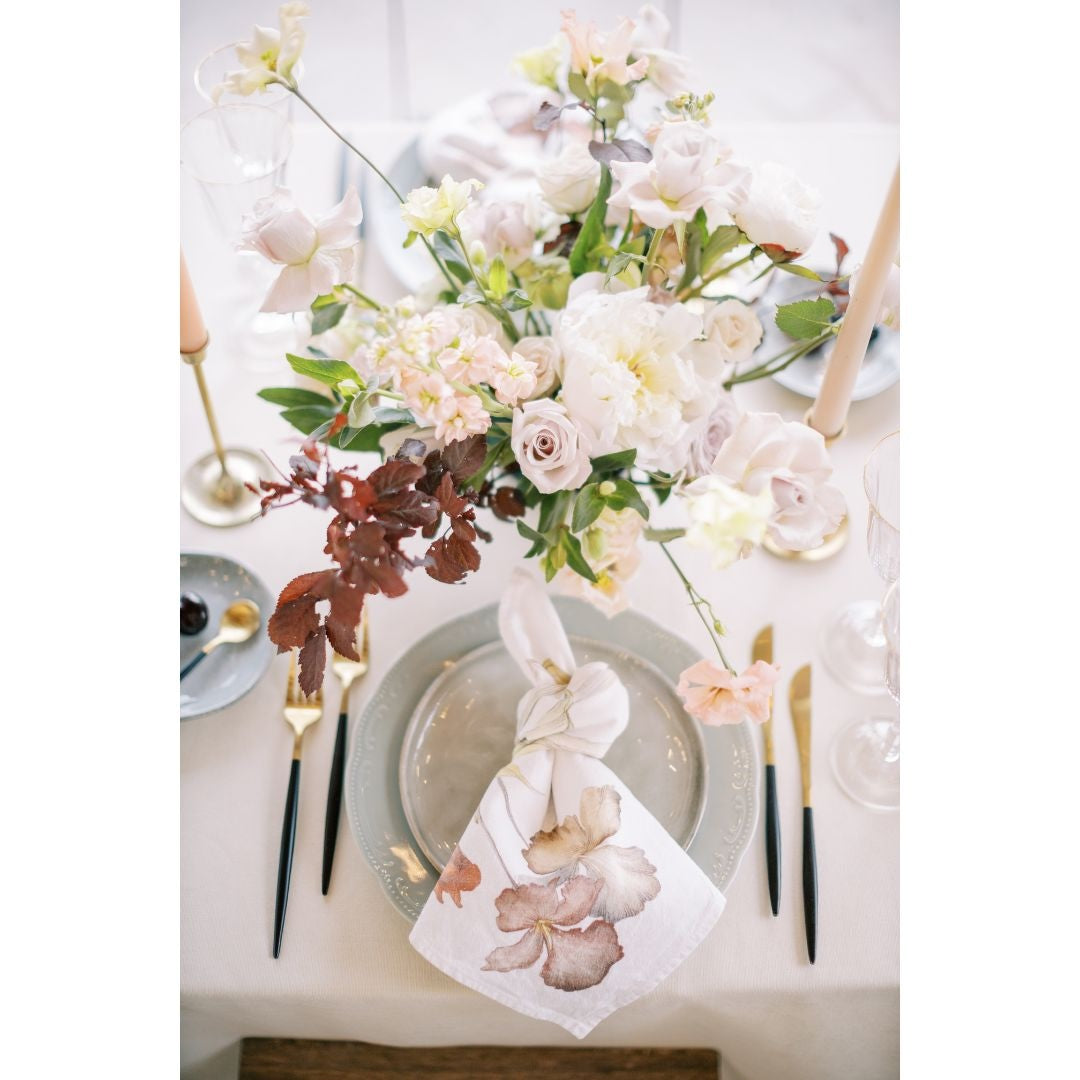 Wedding reception centerpieces Vancouver; luxury table flowers.